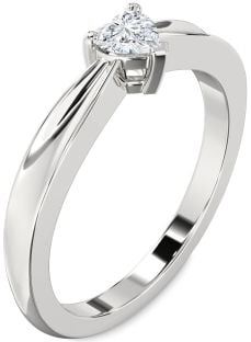 Diamond White Gold Heart Promise Ring