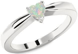 Amethyst Platinum Heart Promise Ring