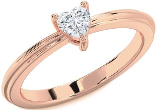 Diamond Rose Gold Heart Promise Ring