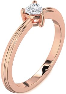 Diamond Rose Gold Heart Promise Ring