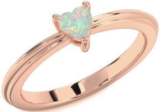 Amethyst Rose Gold Heart Promise Ring