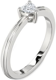 Diamond White Gold Heart Promise Ring