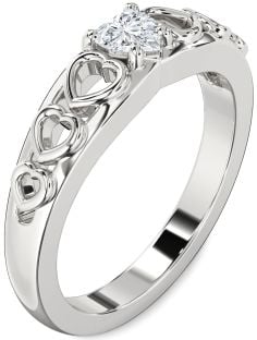Diamond White Gold Heart Promise Ring