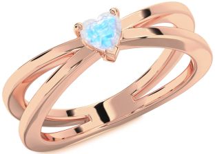 Amethyst Rose Gold Heart Promise Ring