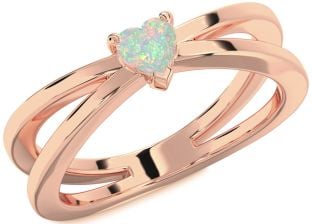 Amethyst Rose Gold Heart Promise Ring