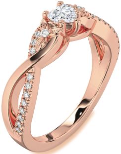 Diamond Rose Gold Heart Infinity Promise Ring
