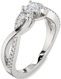Diamond White Gold Heart Infinity Promise Ring