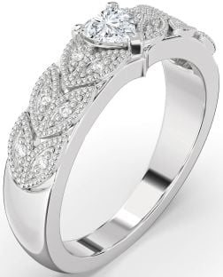 Diamond White Gold Heart Promise Ring
