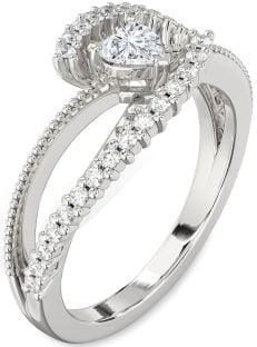 Diamond White Gold Heart Promise Ring