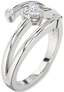 Diamond White Gold Heart Promise Ring