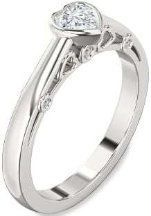 Diamond White Gold Heart Promise Ring