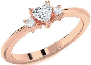 Diamond Rose Gold Heart Promise Ring