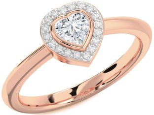 Diamond Rose Gold Heart Promise Ring