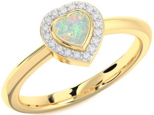 Diamond Amethyst Gold Heart Promise Ring