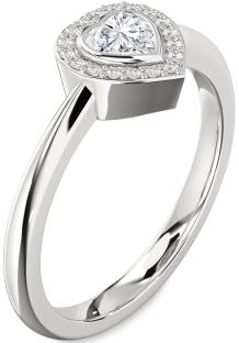 Diamond White Gold Heart Promise Ring