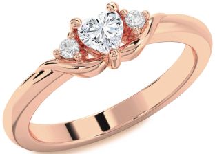 Diamond Rose Gold Heart Promise Ring