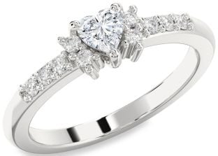 Diamond White Gold Heart Promise Ring