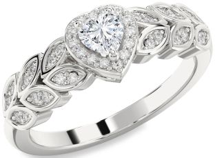 Diamond White Gold Heart Promise Ring