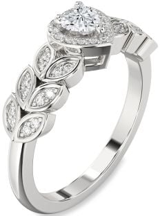 Diamond White Gold Heart Promise Ring