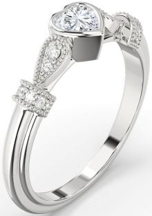 Diamond White Gold Heart Promise Ring
