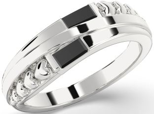 Emerald Platinum Heart Two Stone Birthstone Ring