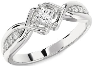 Diamond Silver Princess Promise Ring