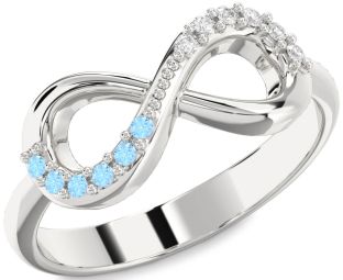 Silver Infinity Round Promise Ring