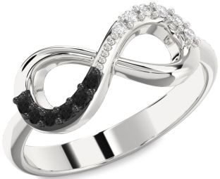 Silver Infinity Round Promise Ring