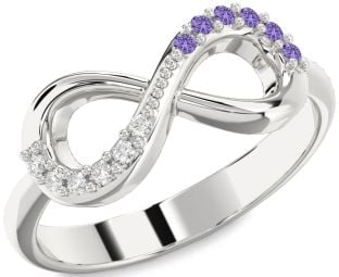 Silver Infinity Round Promise Ring