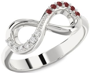 Silver Infinity Round Promise Ring