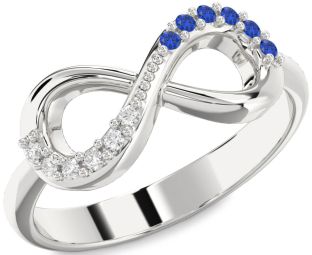 Platinum Infinity Round Promise Ring