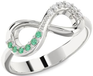 Platinum Infinity Round Promise Ring