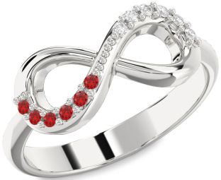 Platinum Infinity Round Promise Ring