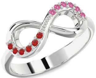 Platinum Infinity Round Promise Ring