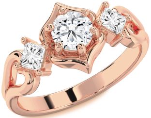 Diamond Rose Gold Round Solitaire Engagement Ring