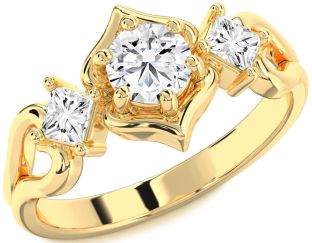 Diamond Gold Round Solitaire Engagement Ring