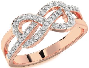 Diamond Rose Gold Infinity Ring