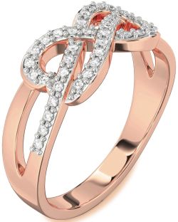 Diamond Rose Gold Infinity Ring
