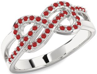 Ruby White Gold Infinity Ring