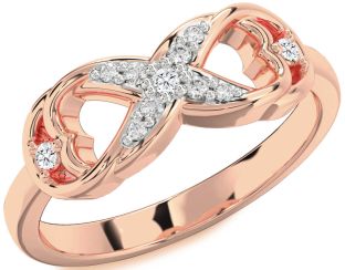 Diamond Rose Gold Infinity Ring