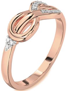 Diamond Rose Gold Infinity Ring