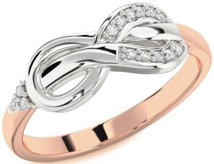 Diamond White Rose Gold Infinity Ring
