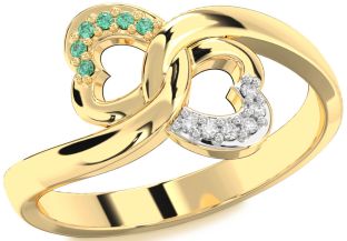 Gold Infinity Heart Promise Ring