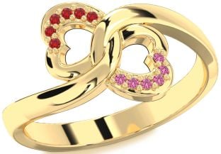 Gold Infinity Heart Promise Ring