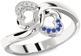 White Gold Infinity Heart Promise Ring