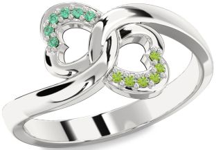 Silver Infinity Heart Promise Ring