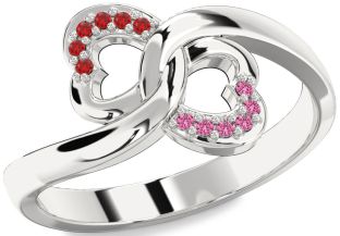 White Gold Infinity Heart Promise Ring