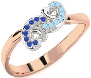 Platinum & Rose Gold Infinity Heart Promise Ring