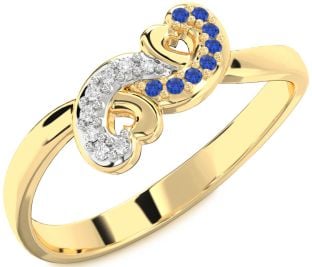 Gold Infinity Heart Promise Ring