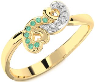 Gold Infinity Heart Promise Ring